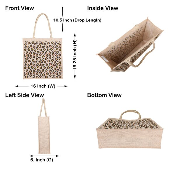 Printed Jute Bag Burlap Tote Bag for Bridesmaid Gift Travel Shopping Wedding - Picture 5 of 13